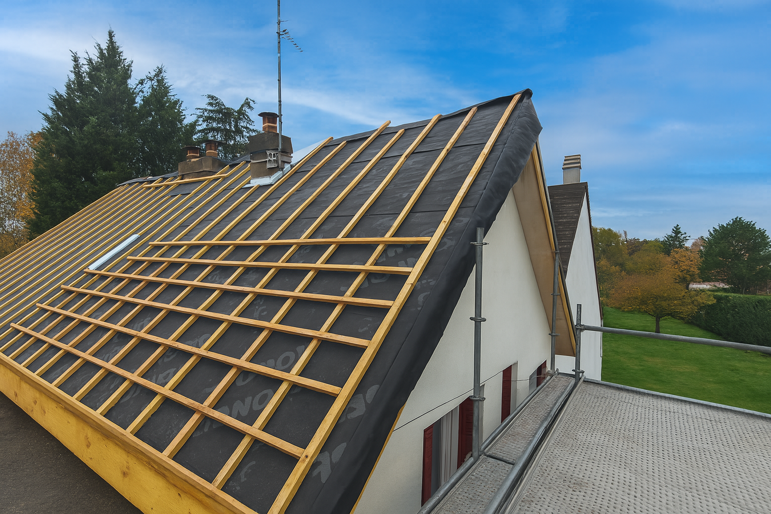 Toiture isolée Sarking